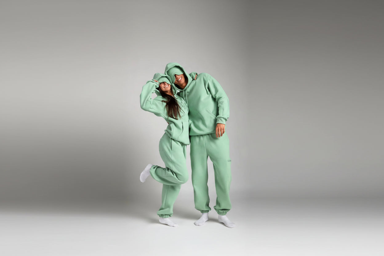 2025 Fitness Workout Outfits Autumn Winter Women Man Tracksuit Sport Pocket Sweatshirt Hoodies Sweatpants 2 Two Piece Set Lover