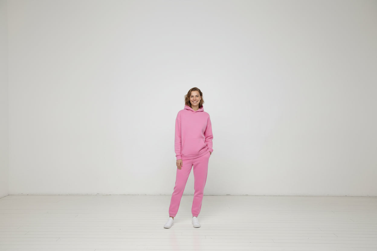 Women's Casual Hoodie And Loose Pants Two-Piece Set Sportswear Polyester Fiber Fashionable Autumn Winter Outfit Combo