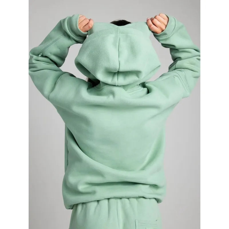 2025 Fitness Workout Outfits Autumn Winter Women Man Tracksuit Sport Pocket Sweatshirt Hoodies Sweatpants 2 Two Piece Set Lover