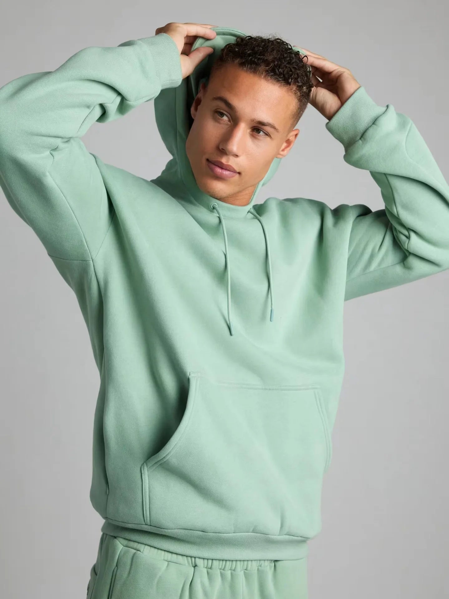 2025 Fitness Workout Outfits Autumn Winter Women Man Tracksuit Sport Pocket Sweatshirt Hoodies Sweatpants 2 Two Piece Set Lover